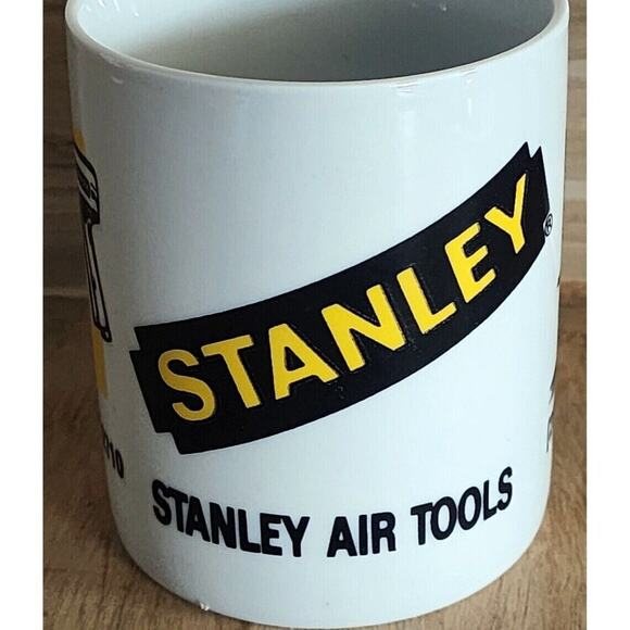 Vintage Advertising Stanley Air Tools Ceramic Coffee Cup Mug Great Shape See Pic - Picture 1 of 6